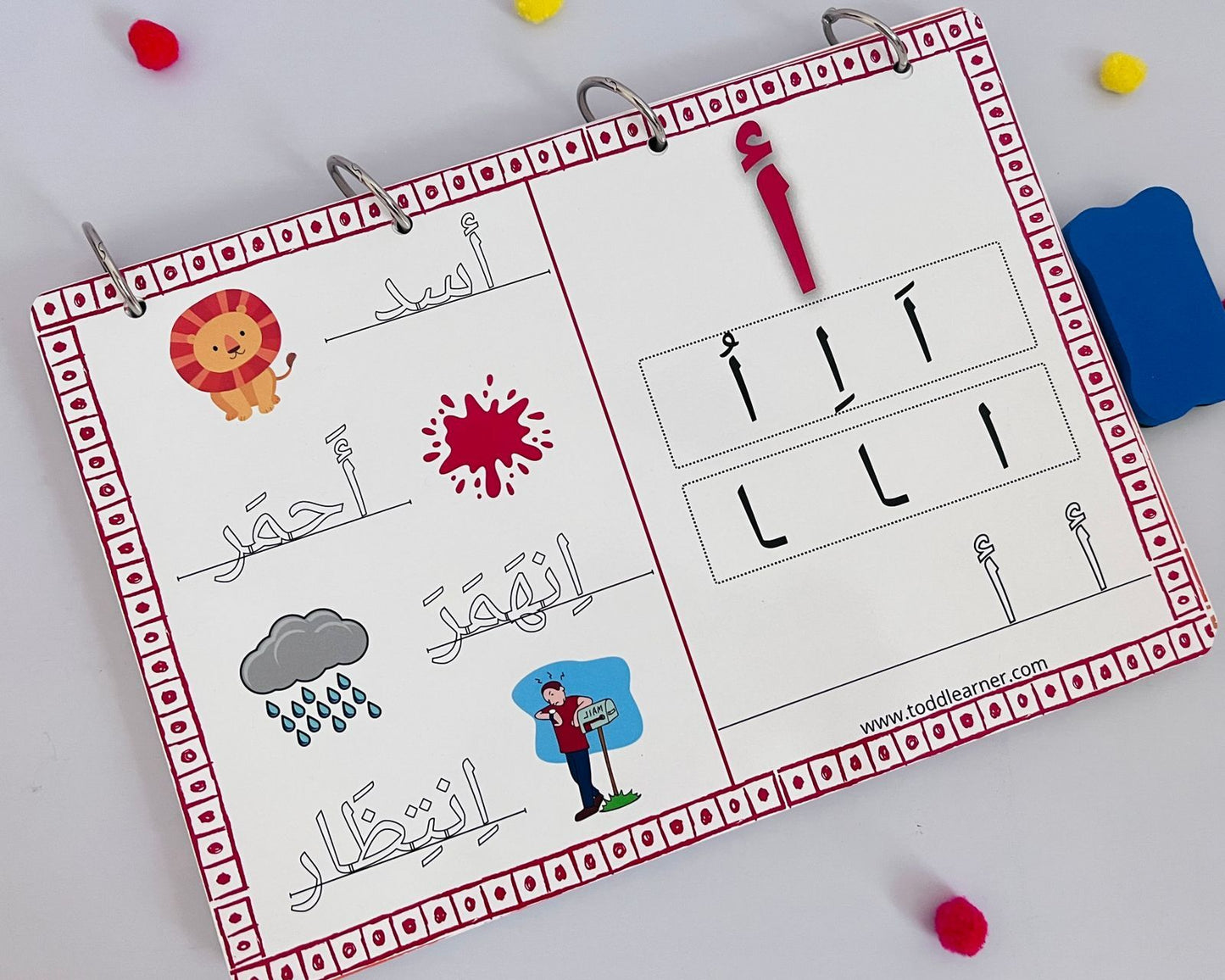 Arabic Alphabet Writing Book for Kids – Step-by-Step Letter & Word Exercises (Ages 3–5)