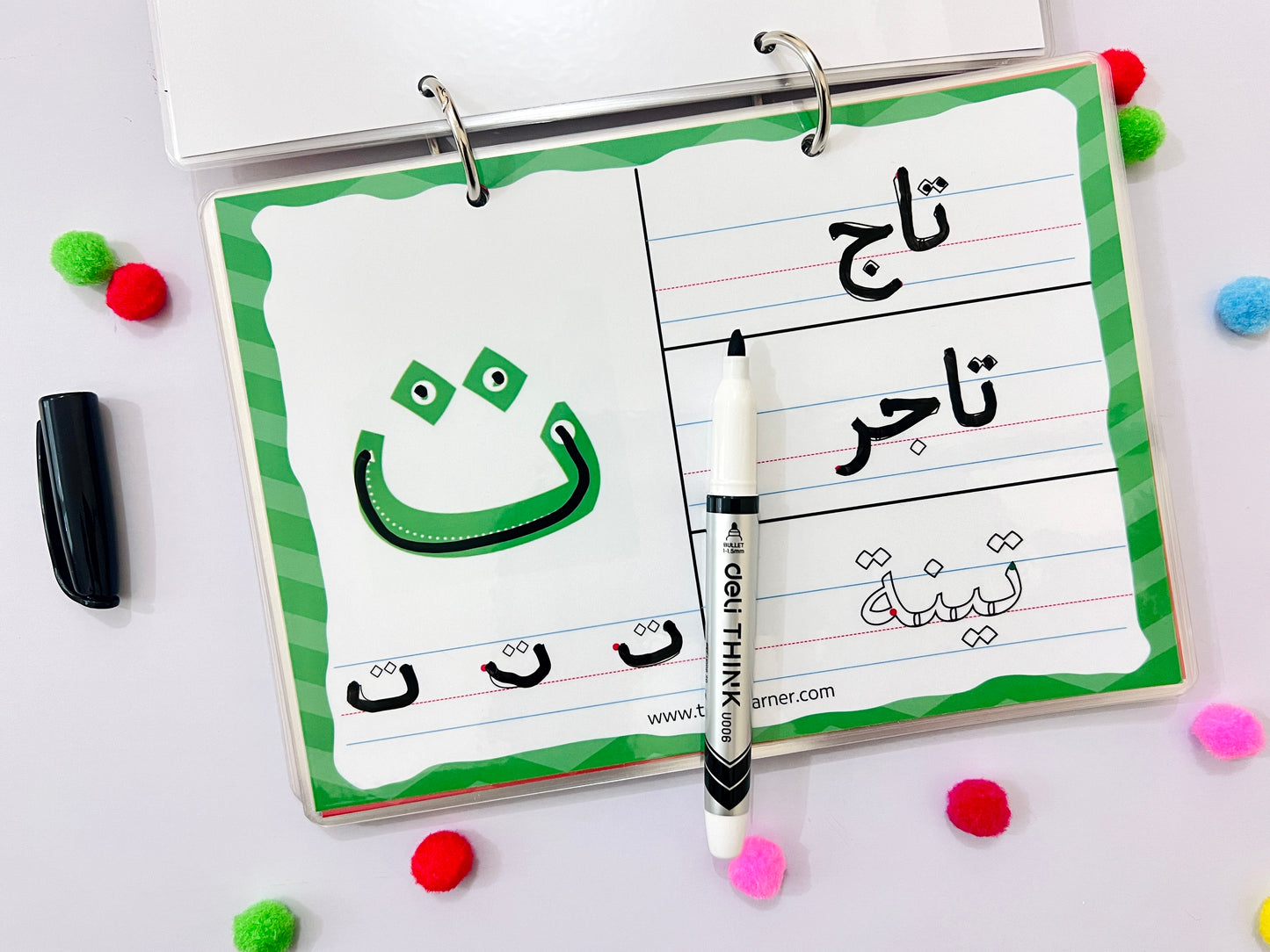 Arabic Alphabet Writing Practice Book for Kids – Learn Letter Formation with Words & Directions