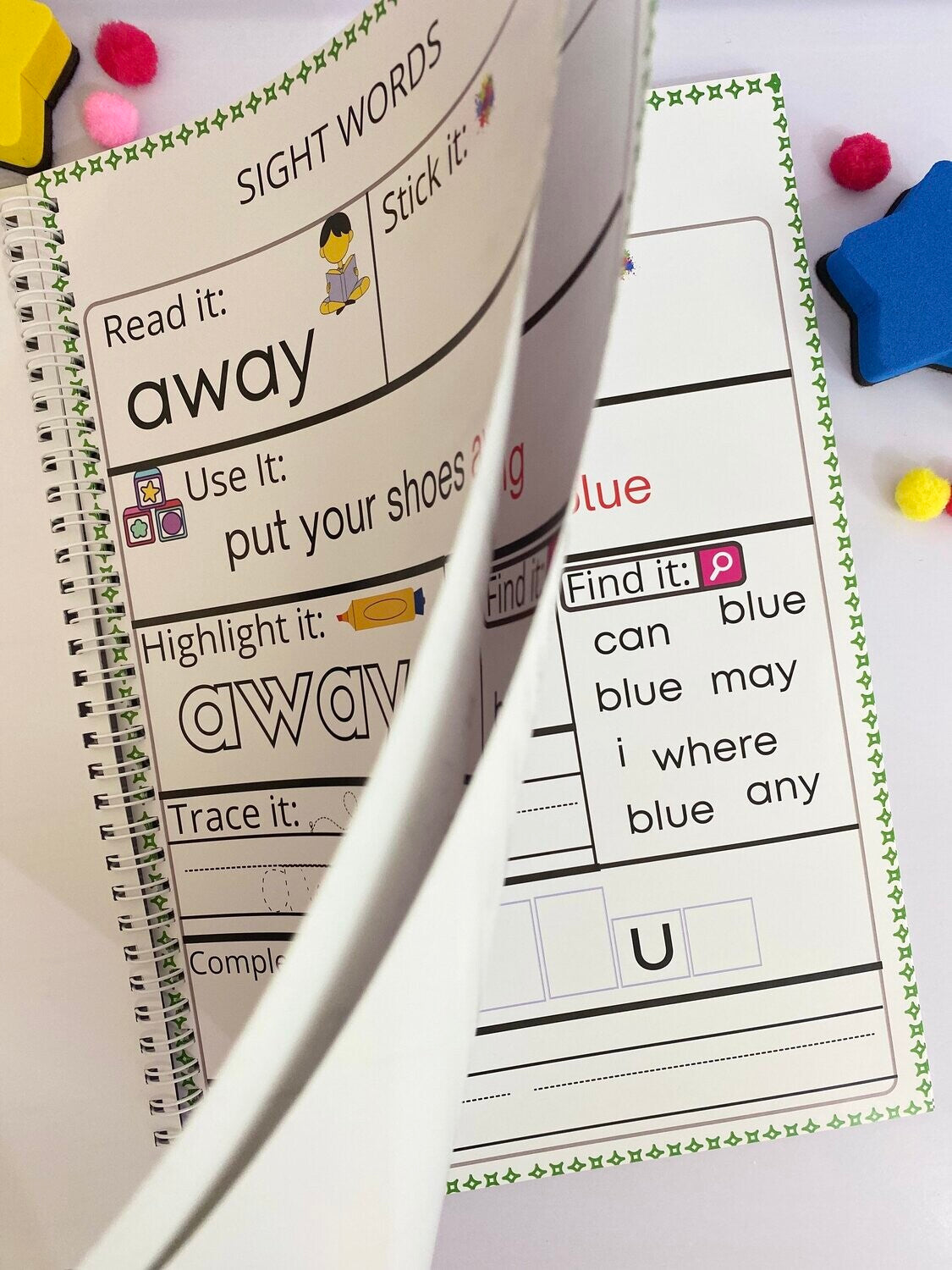 English Sight Words Practice Book for Kids: Build Early Reading and Writing Skills
