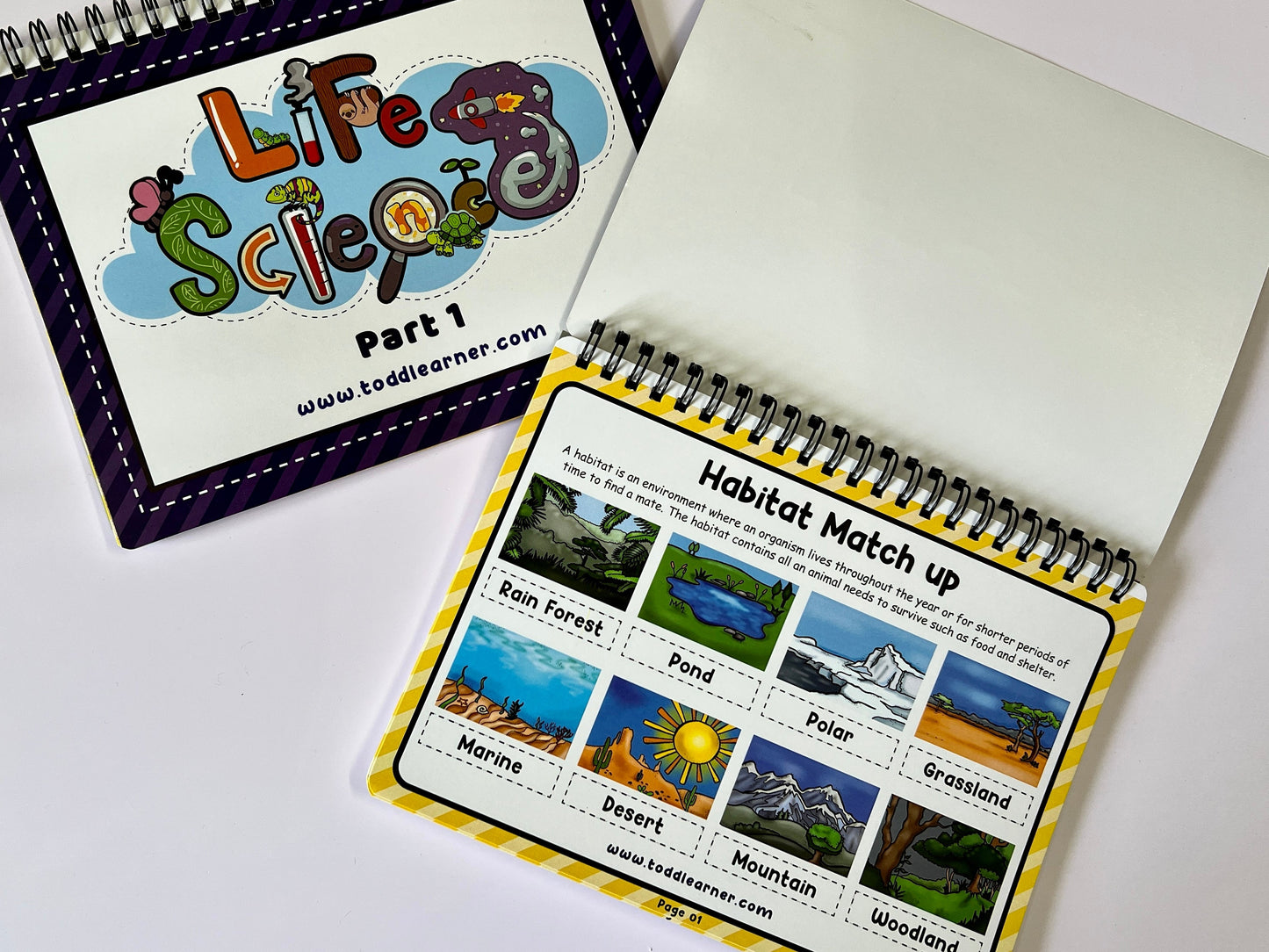 Learning Life Science Part 1 and Part 2 Bundle for Children