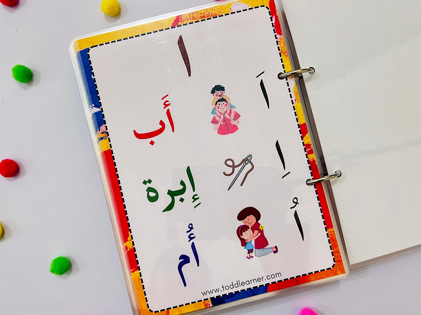Arabic Harakat Reading Cards – Fatha, Kasra & Dhamma Word Practice for Kids