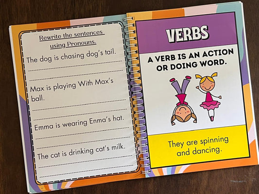 Learning Grammar Book for Kids. Exploring all parts of speech. Grammar made easy for kids.
